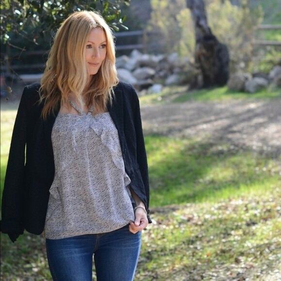 CAbi Flamenco Jacket Eyelet Lace Blazer 5293 100% Cotton Spring Summer Linen - Picture 1 of 7